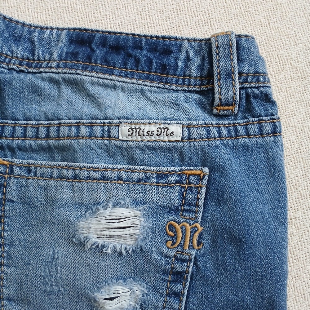 miss me ♡ boyfriend ankle jeans embroidered y2k boho grunge fairy mcbling - Picture 9 of 11